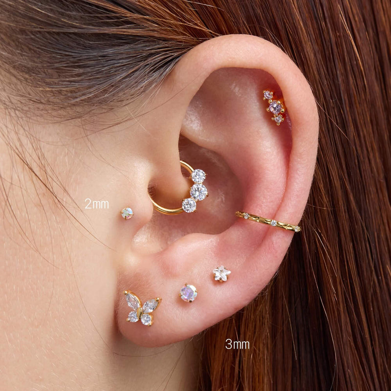 AB Simple CZ Piercing