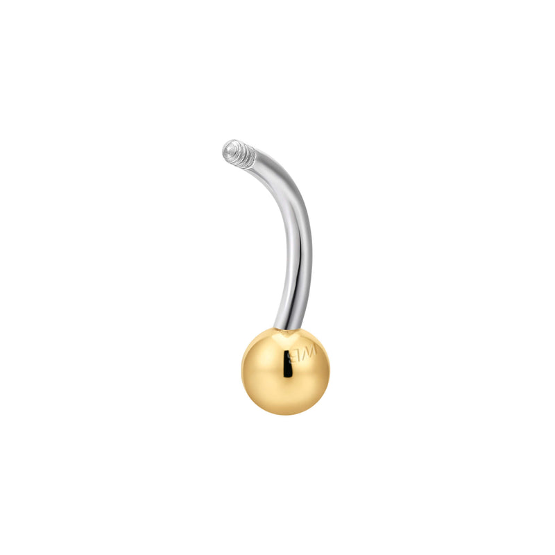 Externally Threaded Curved Barbell (16G)