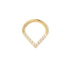 White CZ Pavé Chevron Clicker (16G)