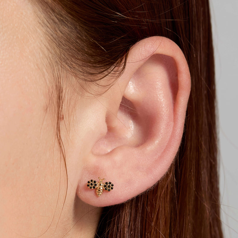 Black Bee Earrings