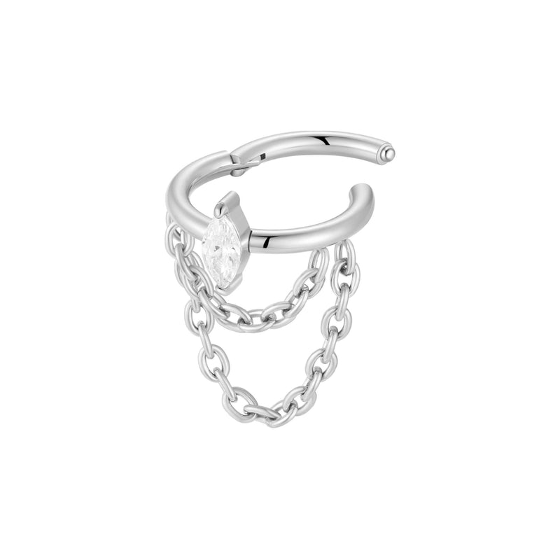 Marquise Clicker With Double Chain (16G)