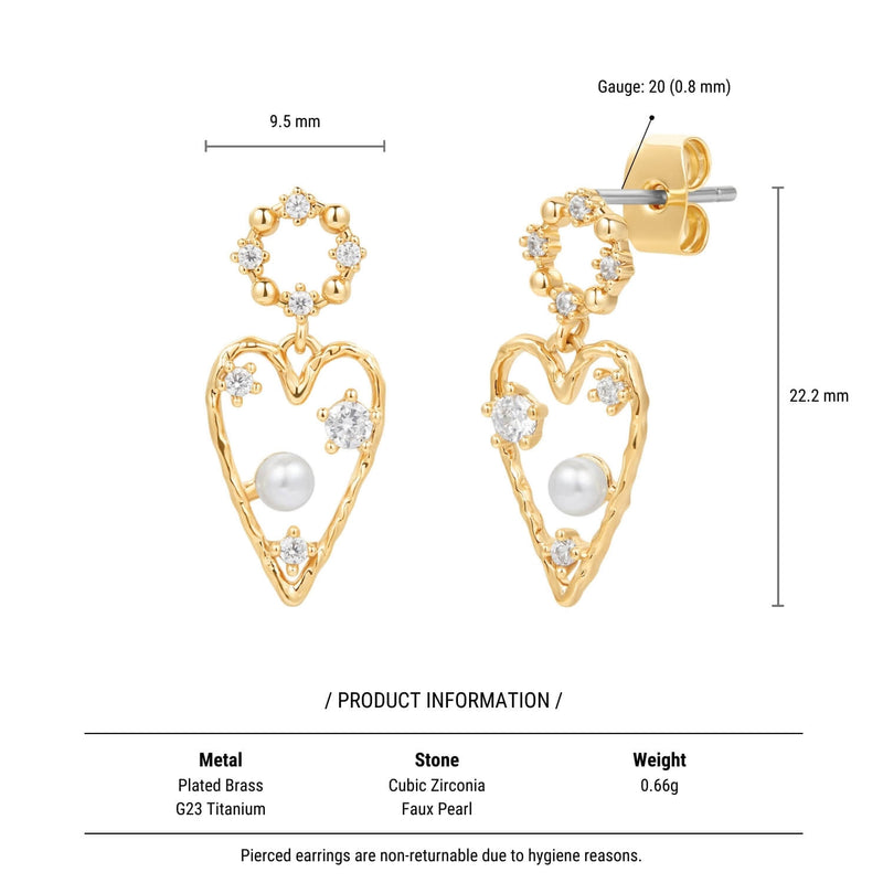 Kitsch Heart Drop Earrings