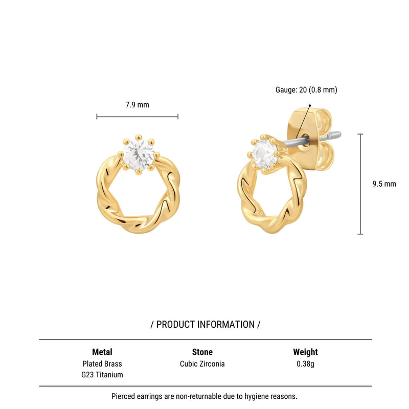 Twisted Circle Earrings