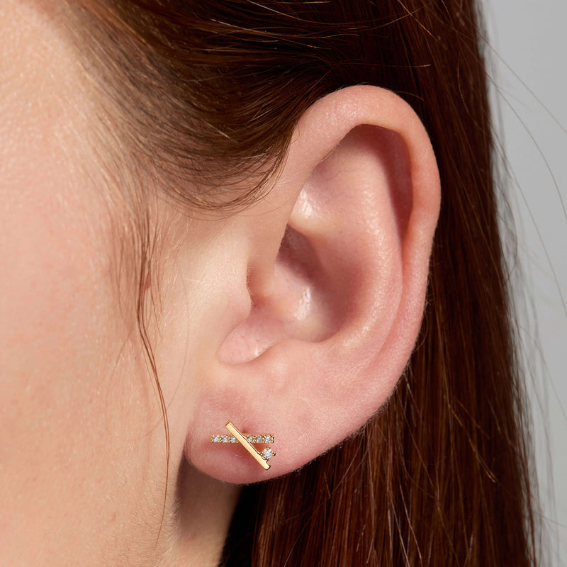 Asymmetric X Earrings