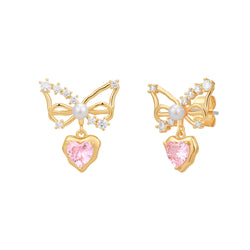 Pink Kitsch Ribbon Earrings