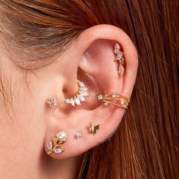 Pearl Flower Blossom Earrings