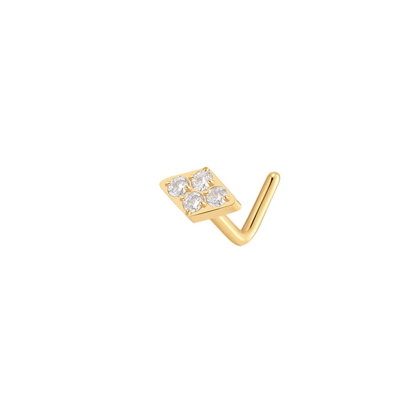 Rhombus Nose L-Stud (20G)