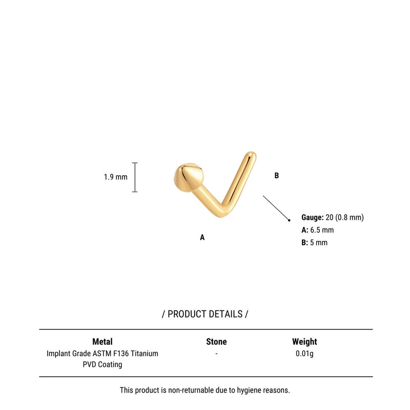 Spike Nose L-Stud (20G)