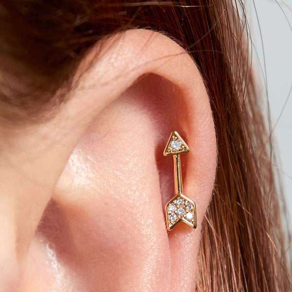 Dainty Studded Arrow Piercing