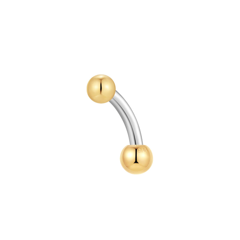 Gold, Curved Barbell Piercing