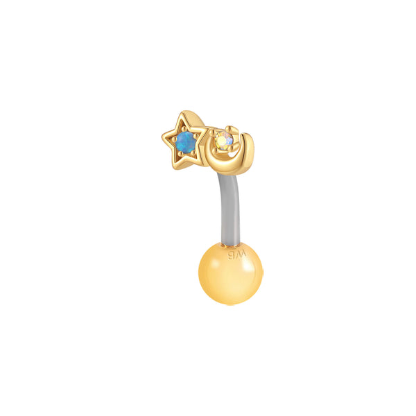 Gold, Curved Barbell Piercing