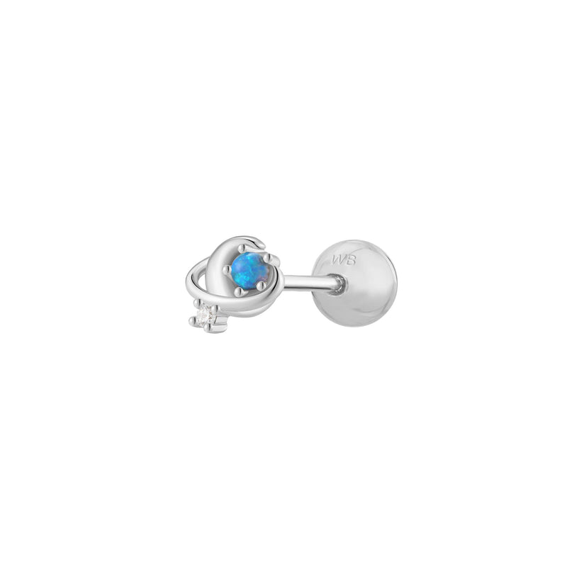 Blue Opal Galaxy Piercing