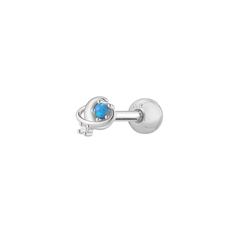 Blue Opal Galaxy Piercing