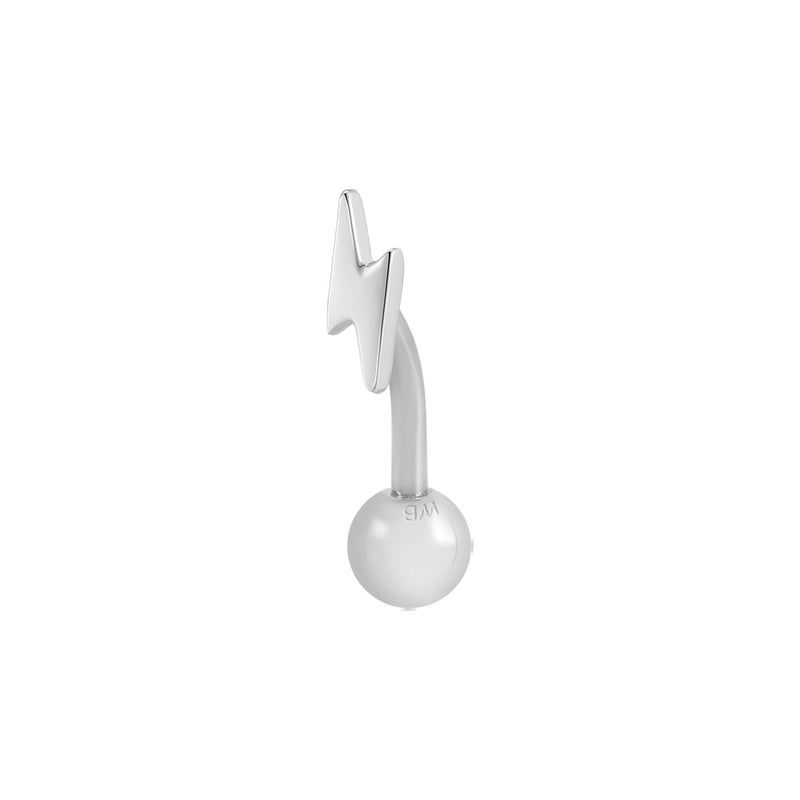 Silver, Curved Barbell Piercing