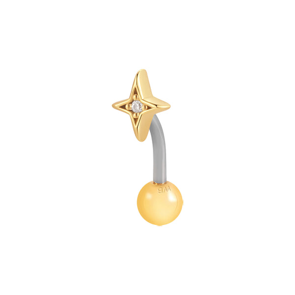 Gold, Curved Barbell Piercing