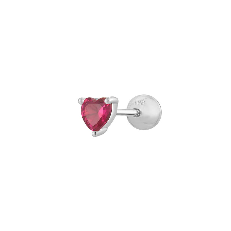 Fuschia Heart Piercing