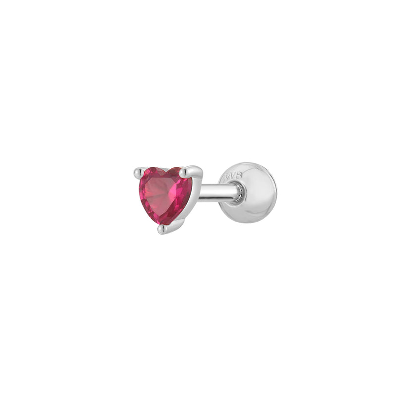 Fuschia Heart Piercing