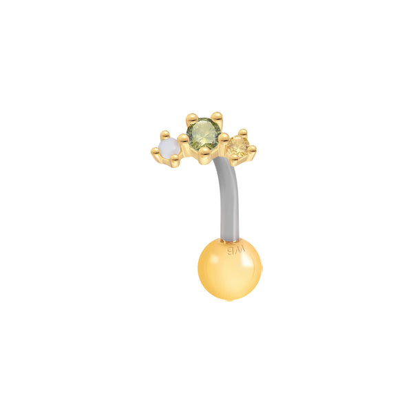 Gold, Curved Barbell Piercing