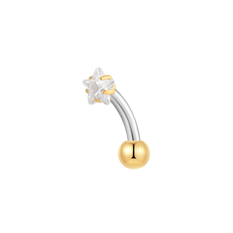 Gold, Curved Barbell Piercing