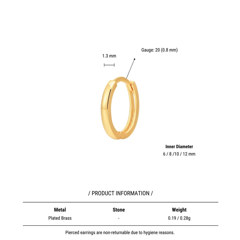 Simple Basic Huggie / Hoop