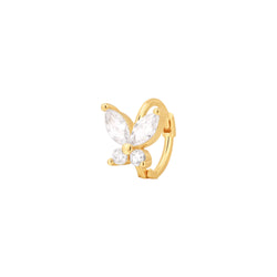 Tiny Crystal Butterfly Huggie