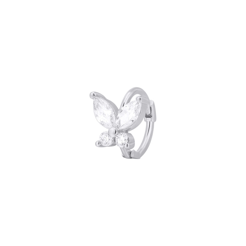 Tiny Crystal Butterfly Huggie