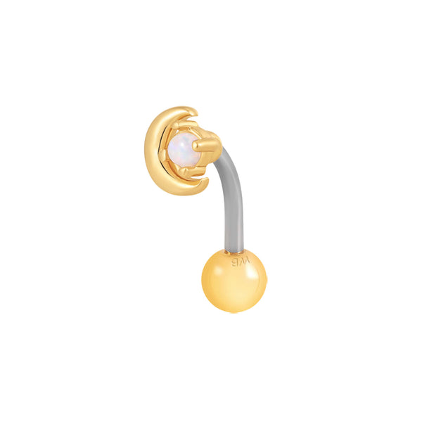 Gold, Curved Barbell Piercing