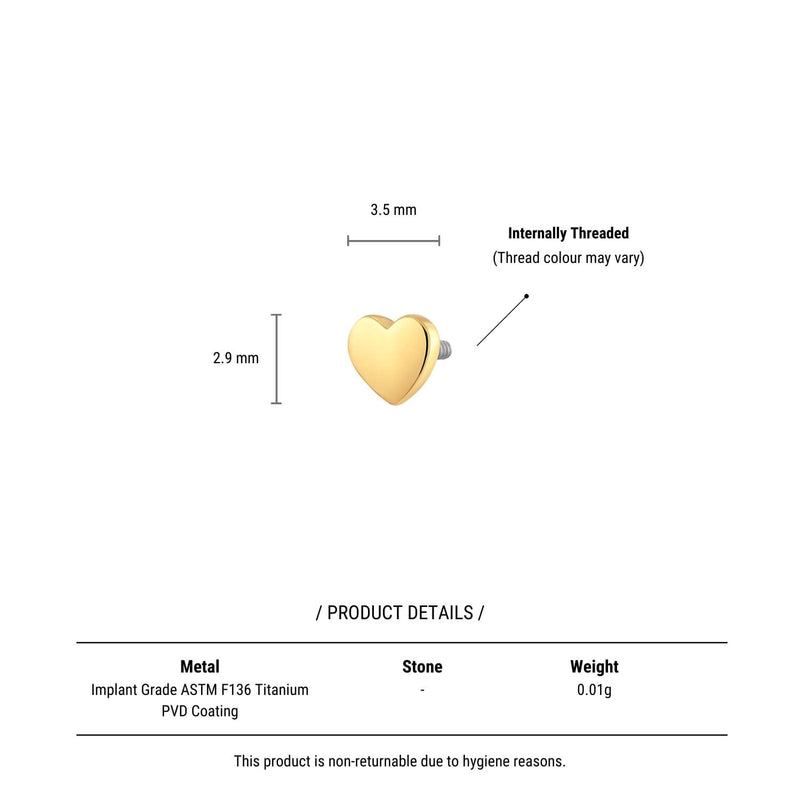 Tiny Plain Heart Piercing