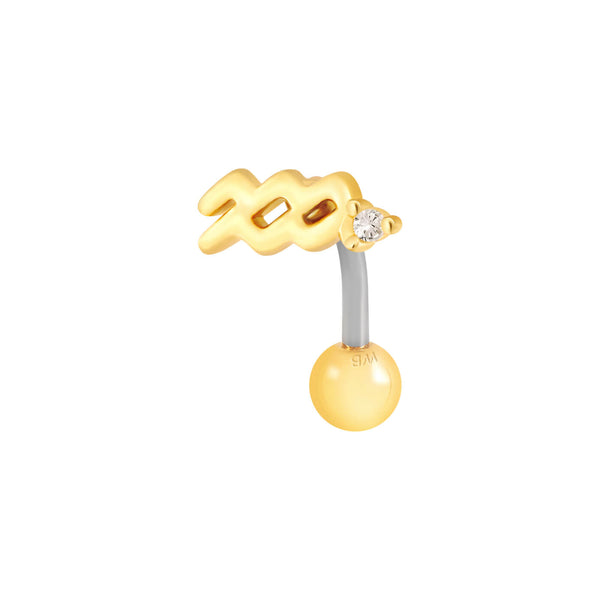 Gold, Curved Barbell Piercing