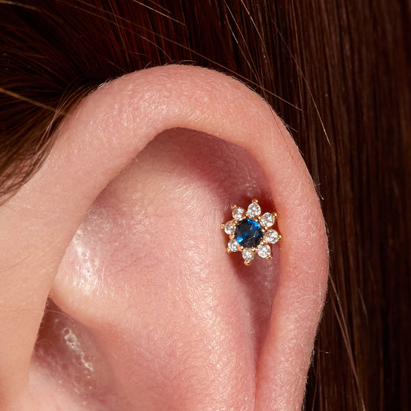 Navy Royal Flower Piercing