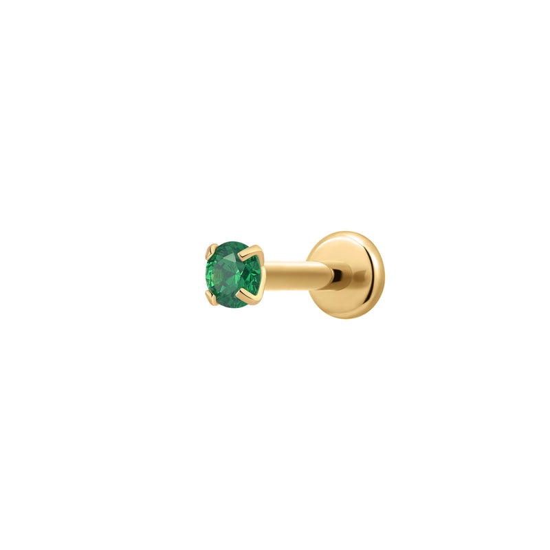 Green Simple CZ Piercing