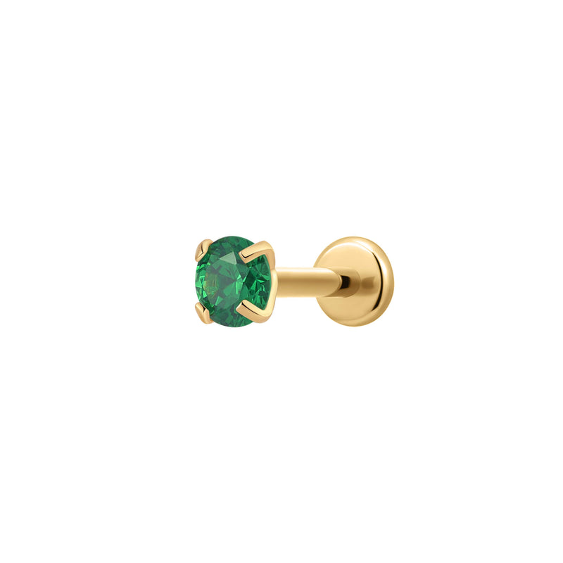 Green Simple CZ Piercing