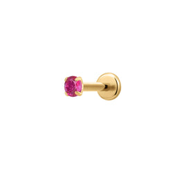 Fuschia Simple CZ Piercing