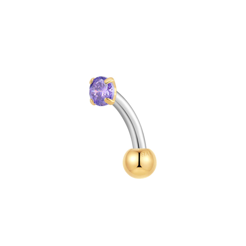 Gold, Curved Barbell Piercing