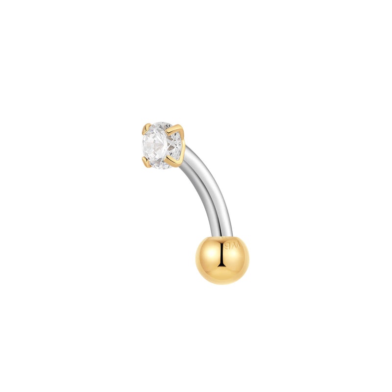 Gold, Curved Barbell Piercing