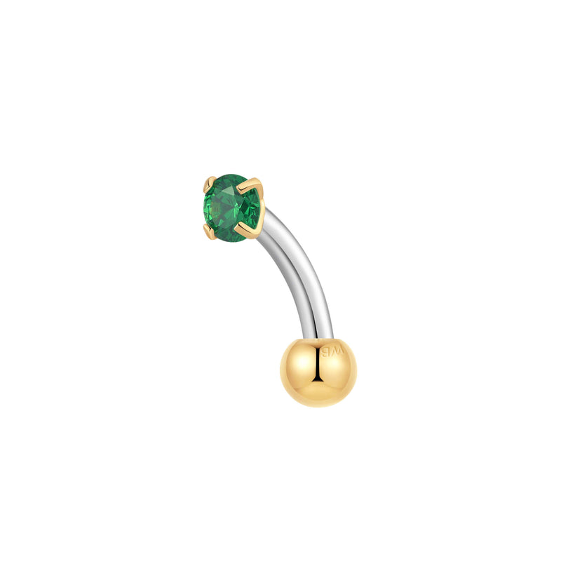 Gold, Curved Barbell Piercing