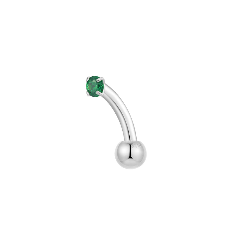 Green Simple CZ Piercing