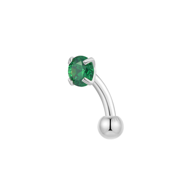 Green Simple CZ Piercing