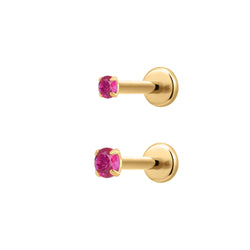 Fuschia Simple CZ Labret Bundle (16G)