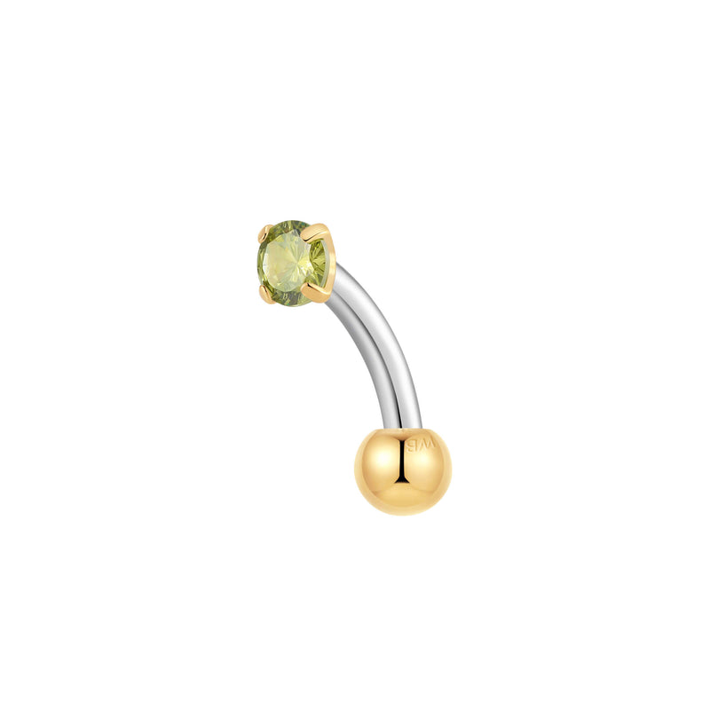 Gold, Curved Barbell Piercing