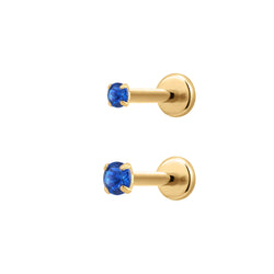 Navy Simple CZ Labret Bundle (16G)