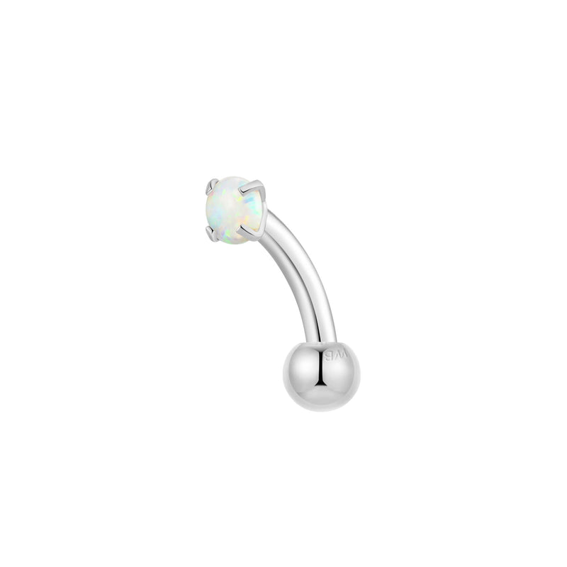 Silver, Curved Barbell Piercing