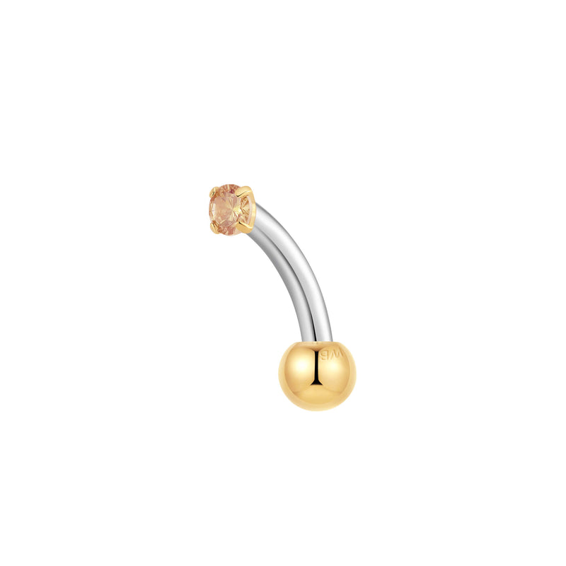 Champagne Simple CZ Piercing