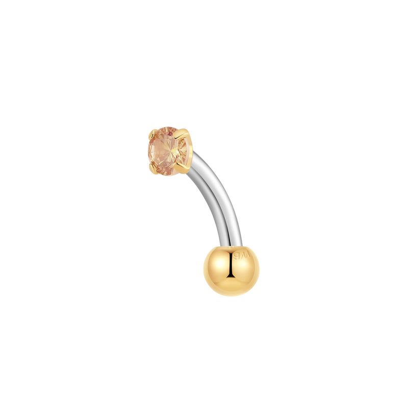 Gold, Curved Barbell Piercing