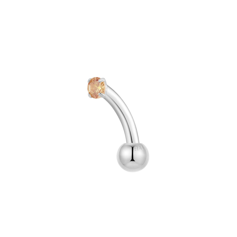 Champagne Simple CZ Piercing