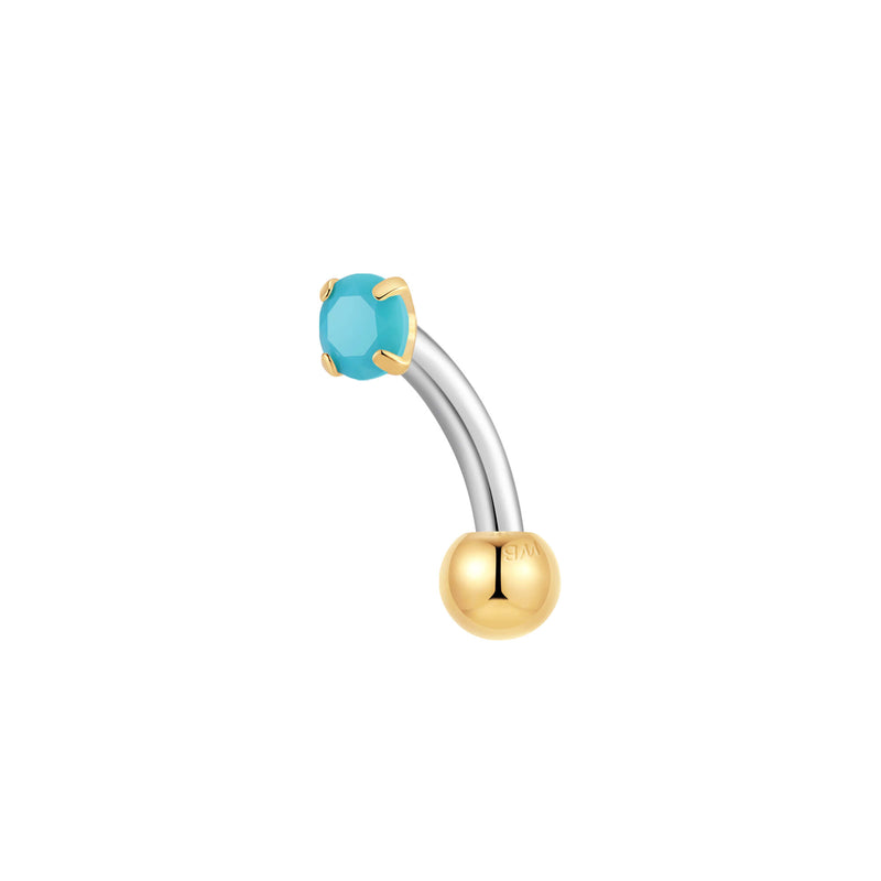 Gold, Curved Barbell Piercing