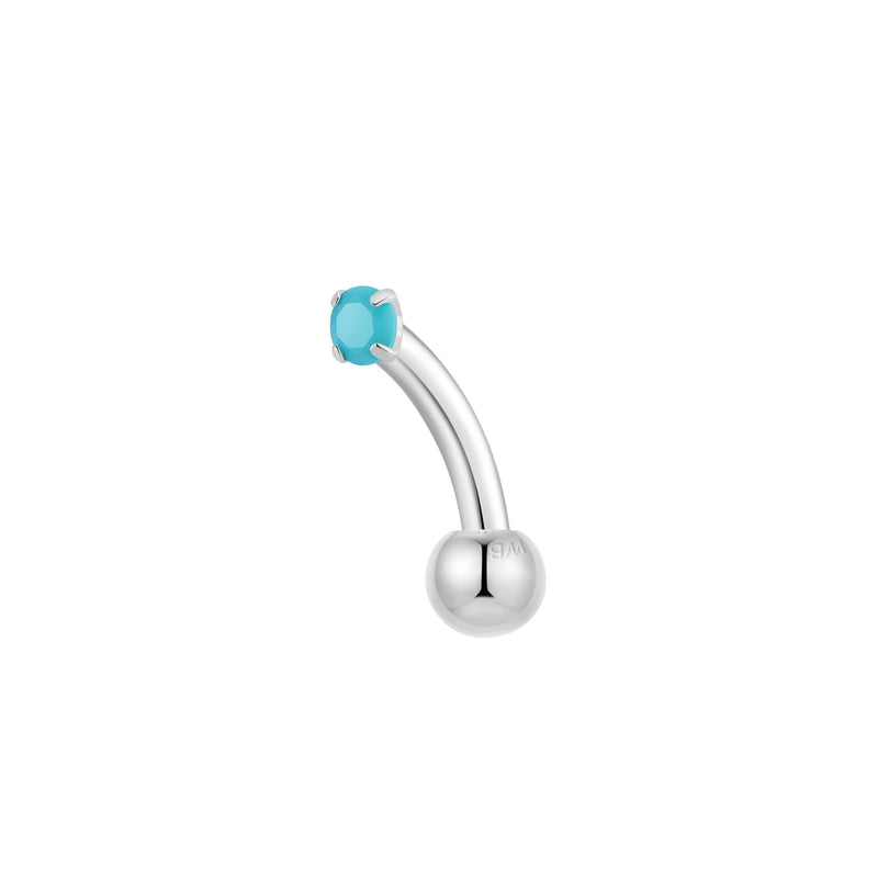 Turquoise Simple CZ Piercing