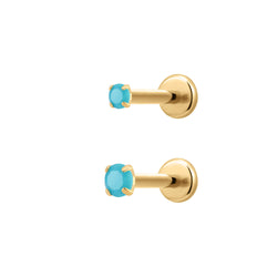 Turquoise Simple CZ Labret Bundle (16G)