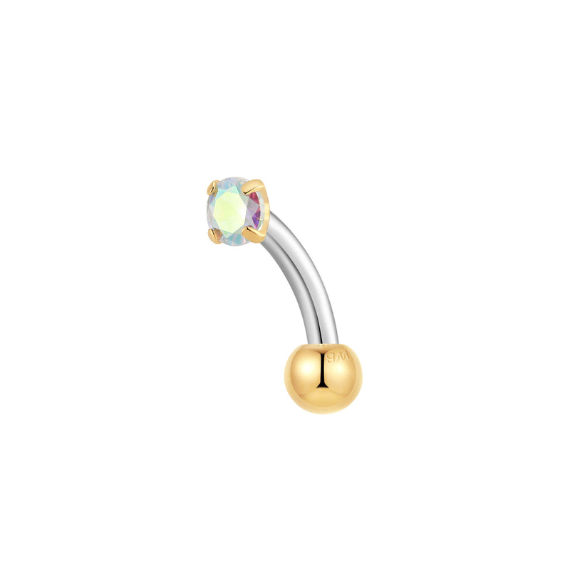 Gold, Curved Barbell Piercing