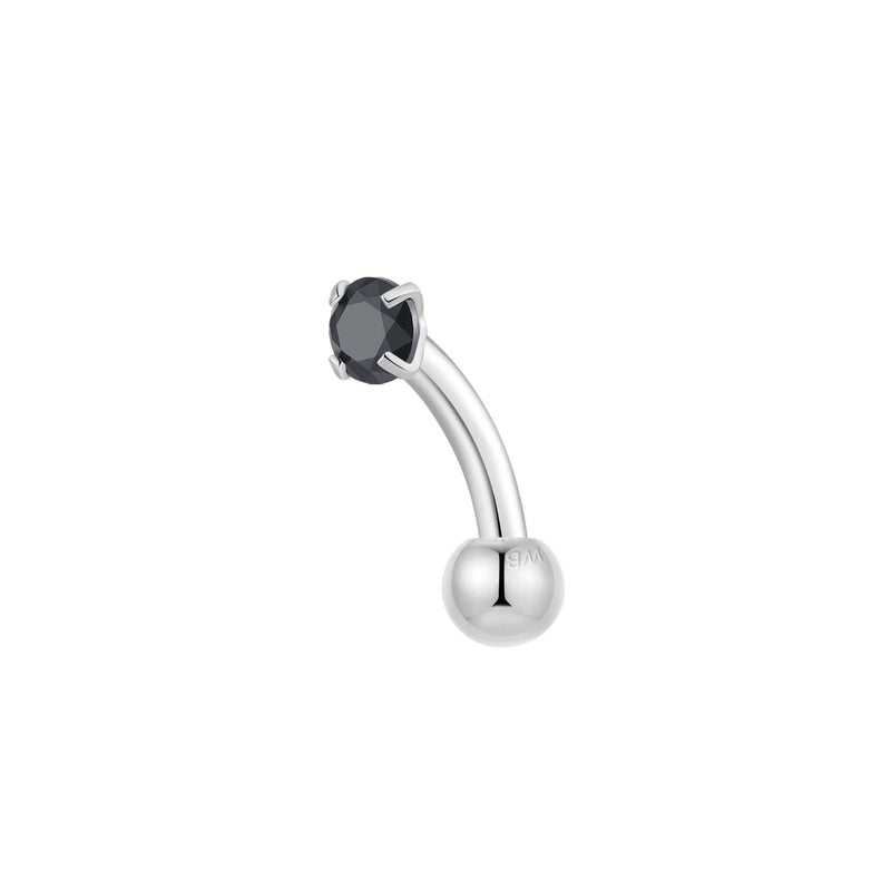 Silver, Curved Barbell Piercing